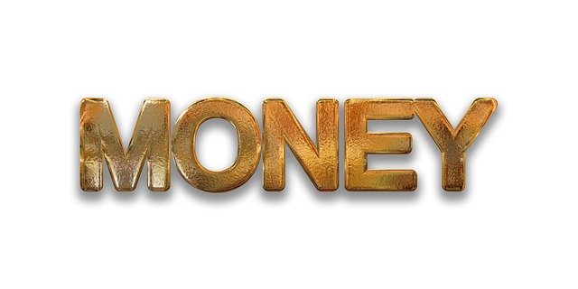 ゴールドのMONEYという文字